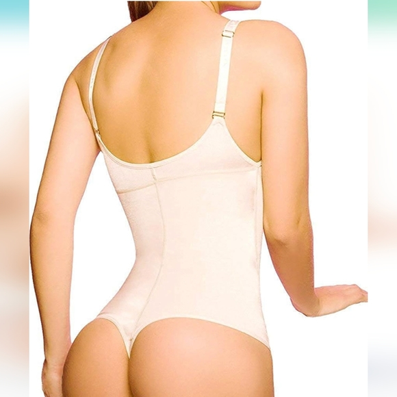 Seamless Body Control Bodysuit Thong Body Shaper Slimmer Shapewear size Large - Picture 2 of 9